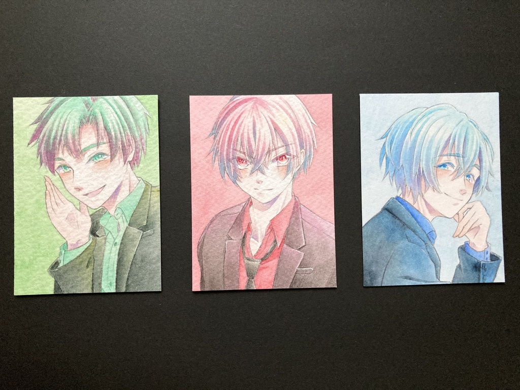 額縁付き【7.5×5.5cm】 カラーイラスト 原画