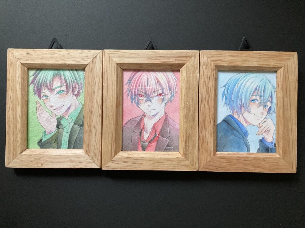 額縁付き【7.5×5.5cm】 カラーイラスト 原画