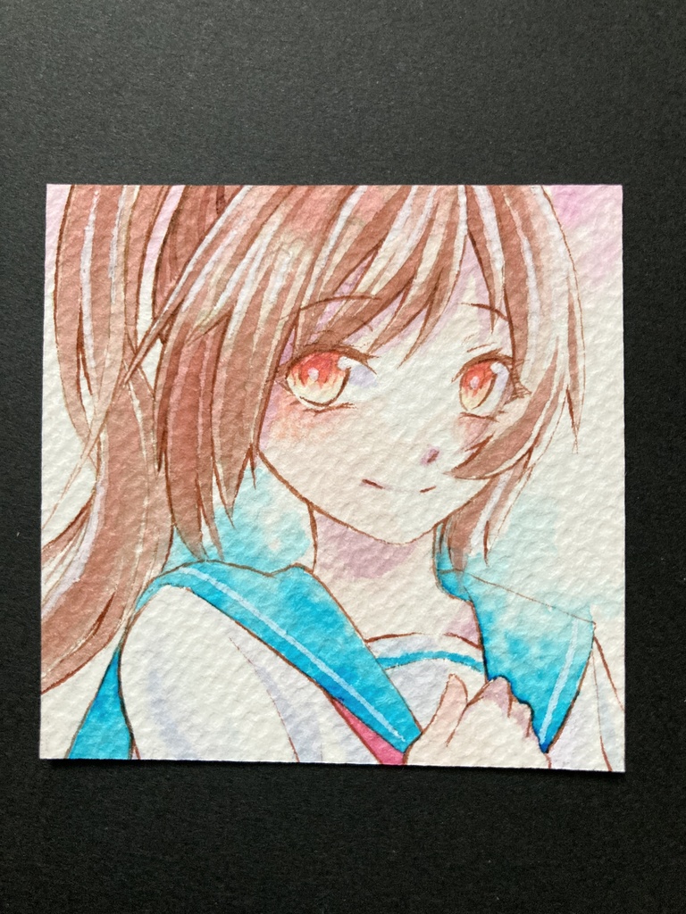 【5.5cm角】カラーイラスト 原画【カラーインク②】