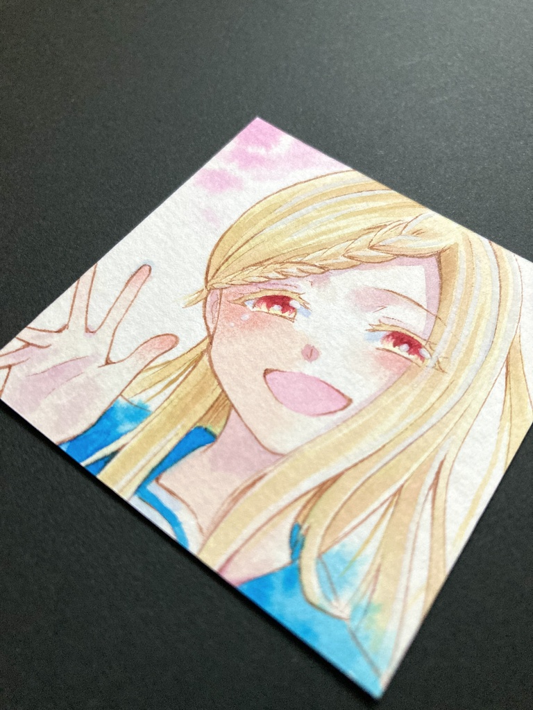 【5.5cm角】カラーイラスト 原画【カラーインク②】