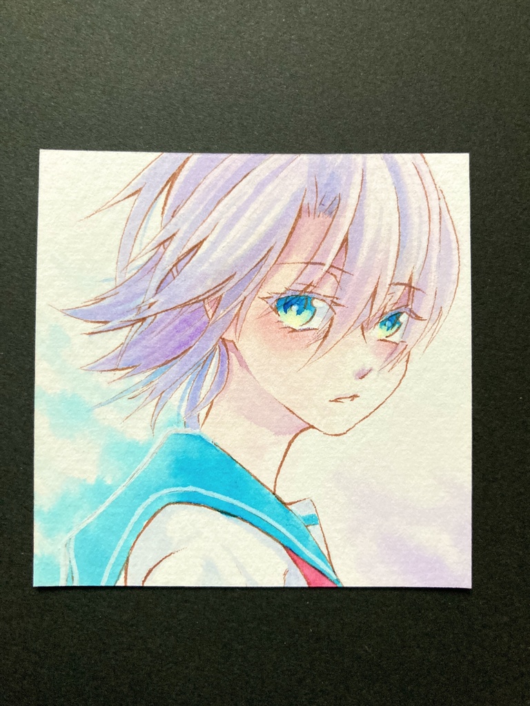 【5.5cm角】カラーイラスト 原画【カラーインク②】