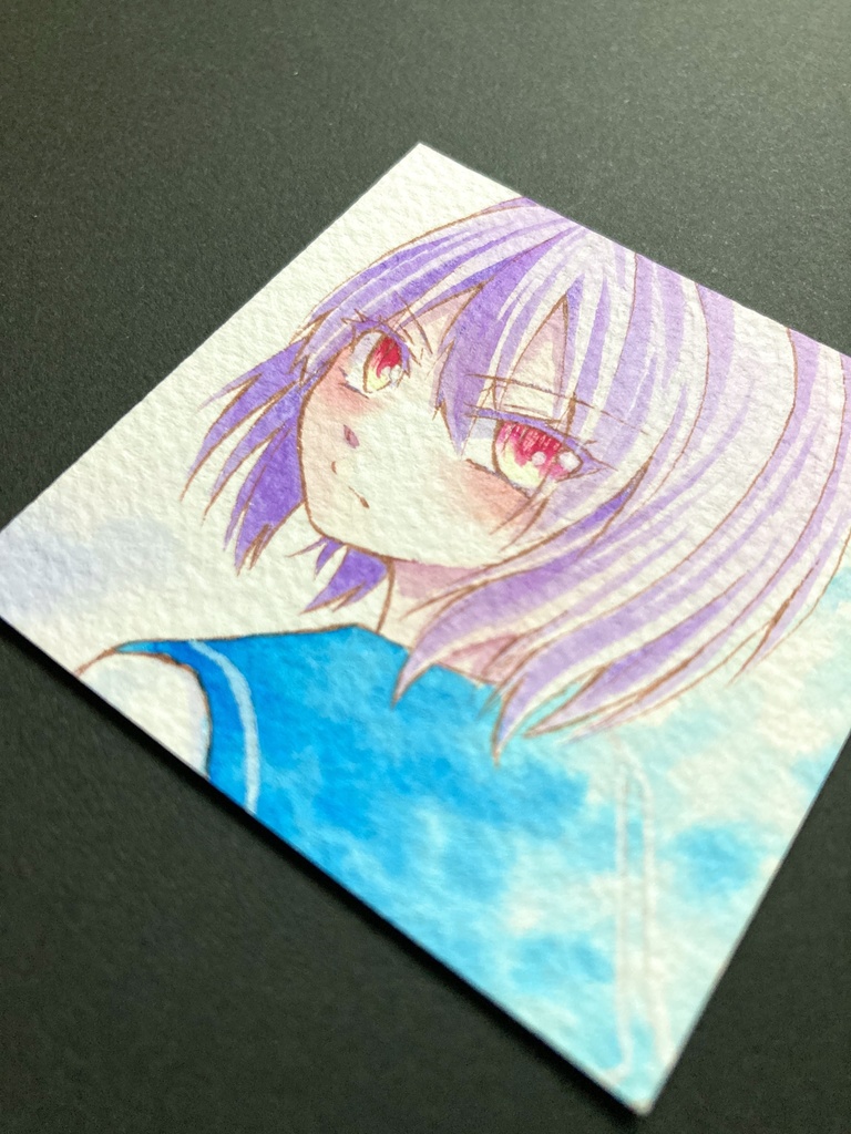 【5.5cm角】カラーイラスト 原画【カラーインク②】