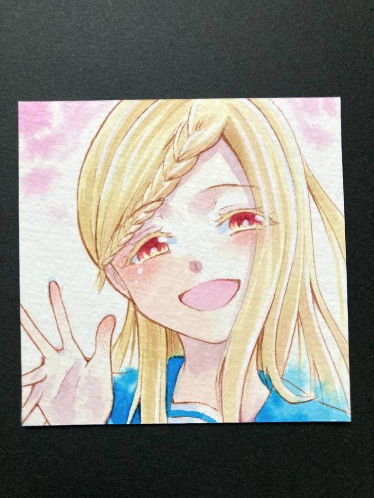 【5.5cm角】カラーイラスト 原画【カラーインク②】