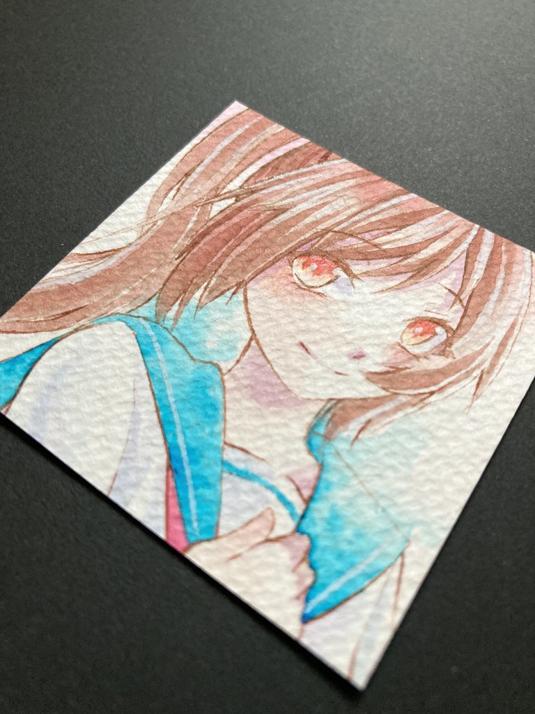 【5.5cm角】カラーイラスト 原画【カラーインク②】