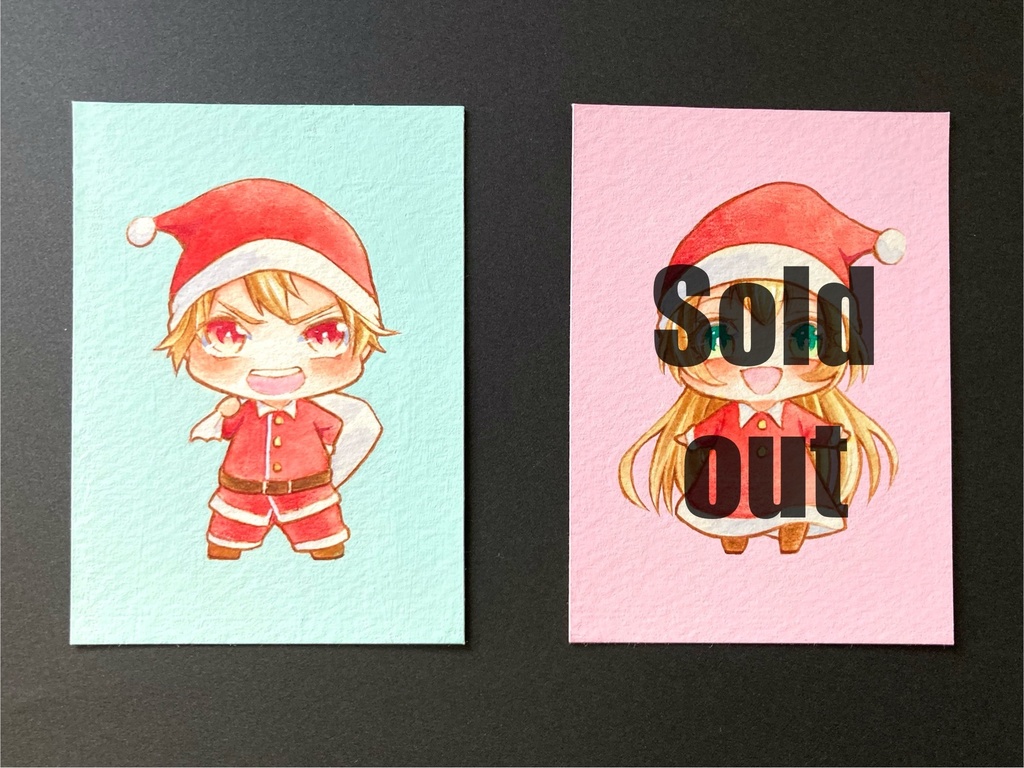 【ATC】カラーイラスト 原画 【クリスマス･ミニキャラ】