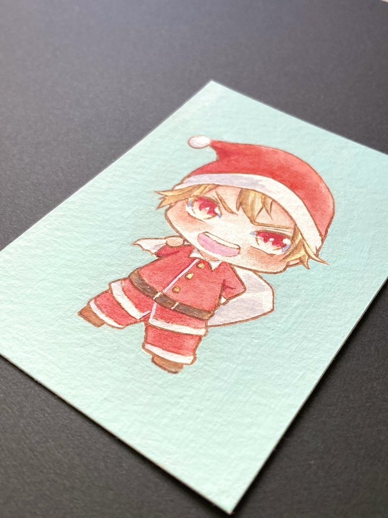 【ATC】カラーイラスト 原画 【クリスマス・ミニキャラ】