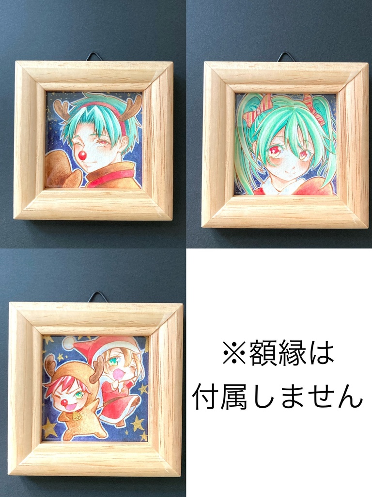 【5.5cm角】 カラーイラスト 原画 【クリスマス】