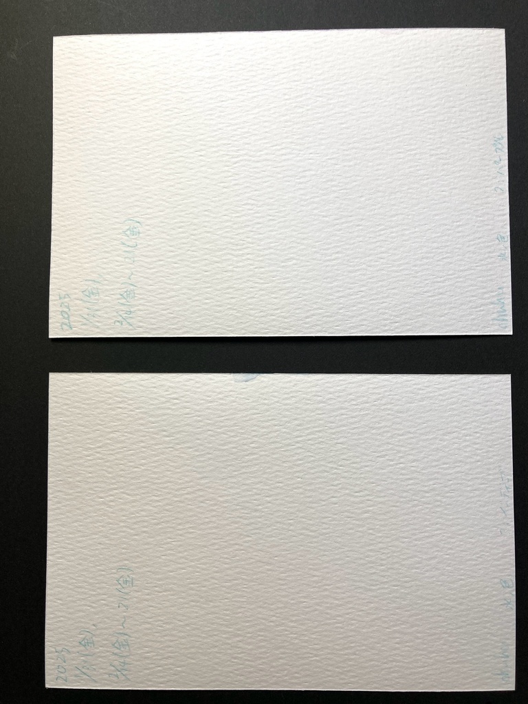 【ポストカード】単色風ドローイング 原画 【水彩 紫・紺】