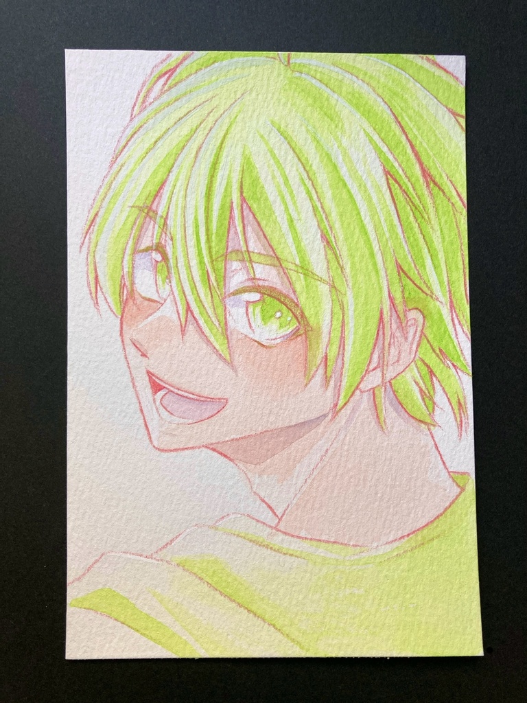 【ポストカード】単色風ドローイング 原画 【まっち水彩】