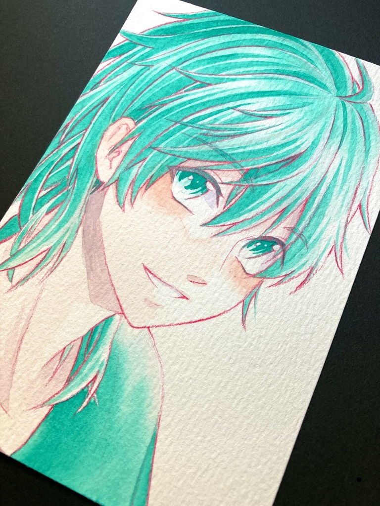 【ポストカード】単色風ドローイング 原画 【まっち水彩】