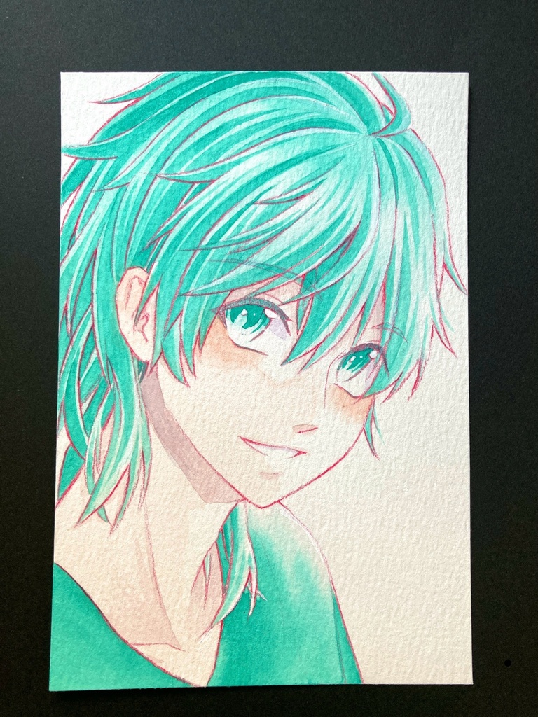 【ポストカード】単色風ドローイング 原画 【まっち水彩】