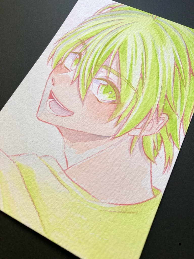 【ポストカード】単色風ドローイング 原画 【まっち水彩】