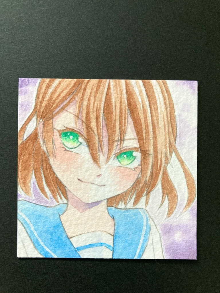 【5.5cm角】 カラーイラスト 原画 【水彩まとめ③】