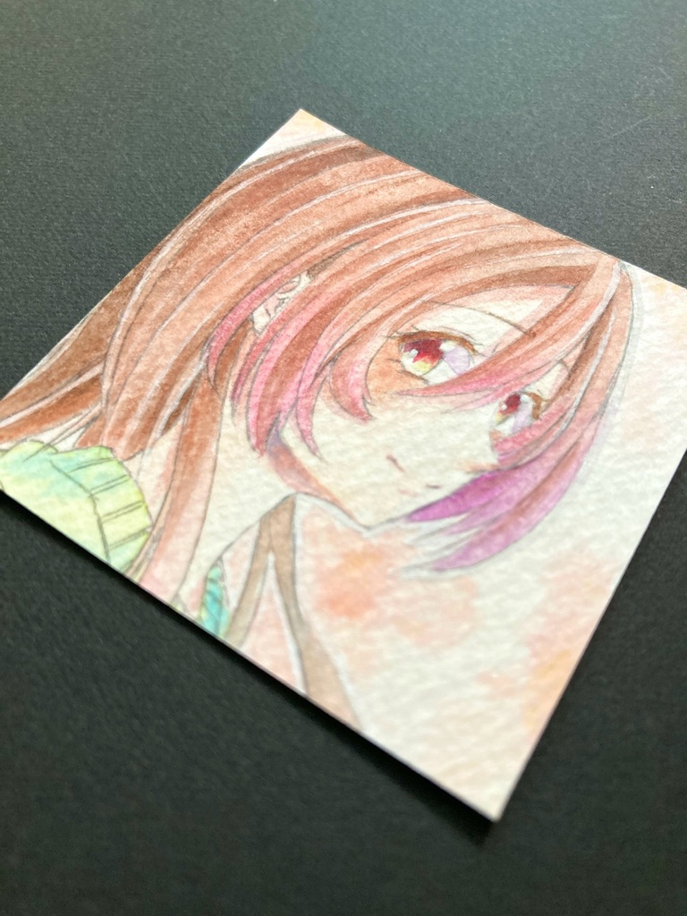 【5.5cm角】 カラーイラスト 原画 【水彩まとめ③】