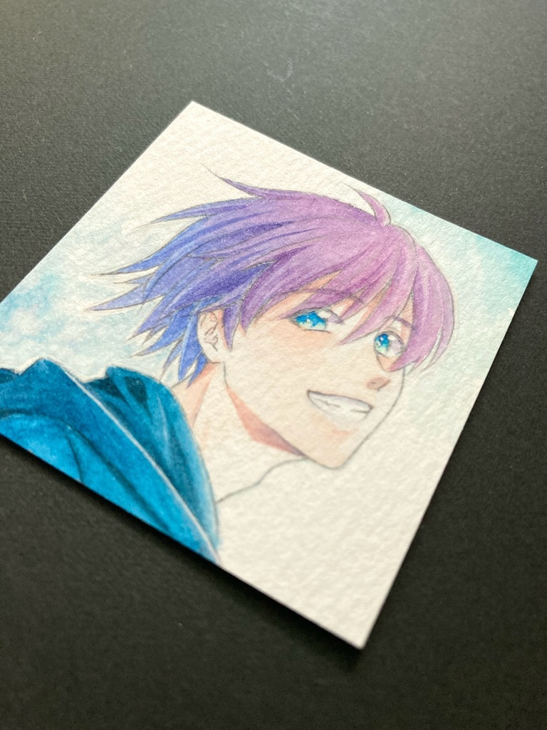 【5.5cm角】 カラーイラスト 原画 【水彩まとめ③】