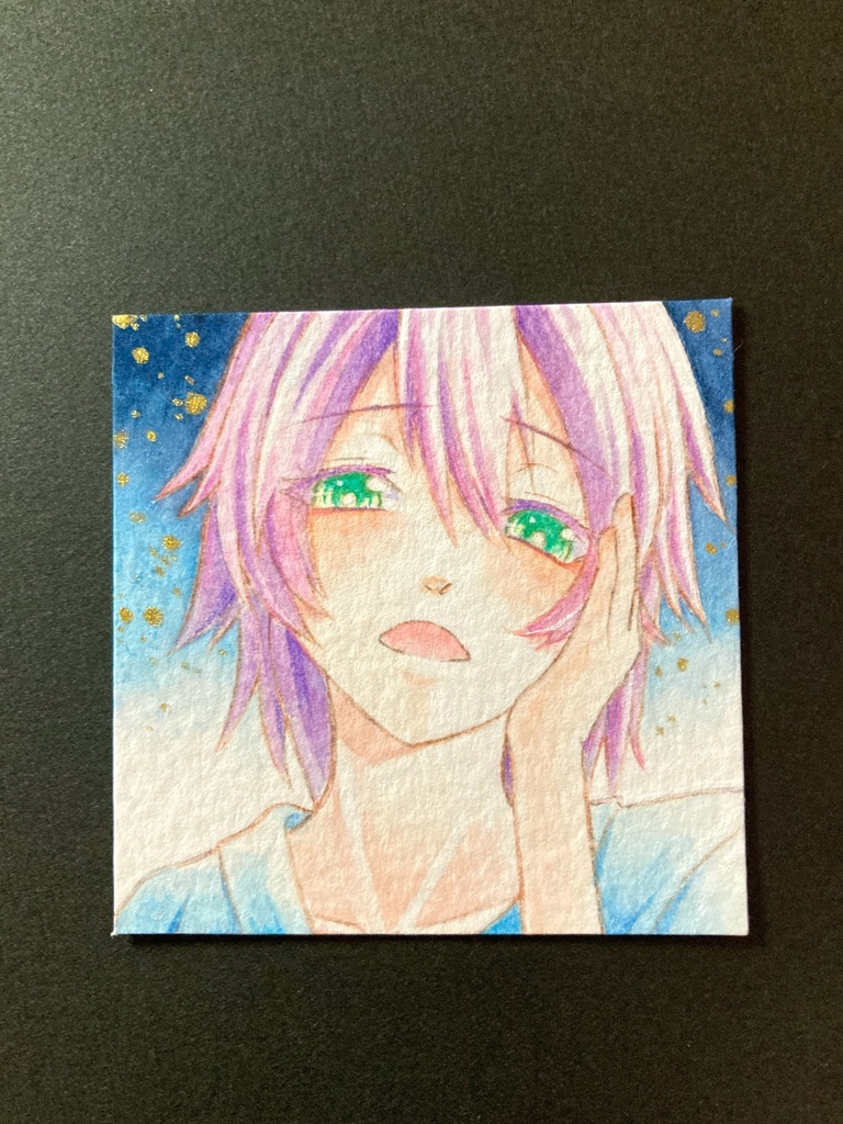 【5.5cm角】 カラーイラスト 原画 【水彩まとめ③】