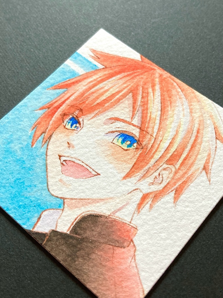 【5.5cm角】 カラーイラスト 原画 【水彩まとめ③】