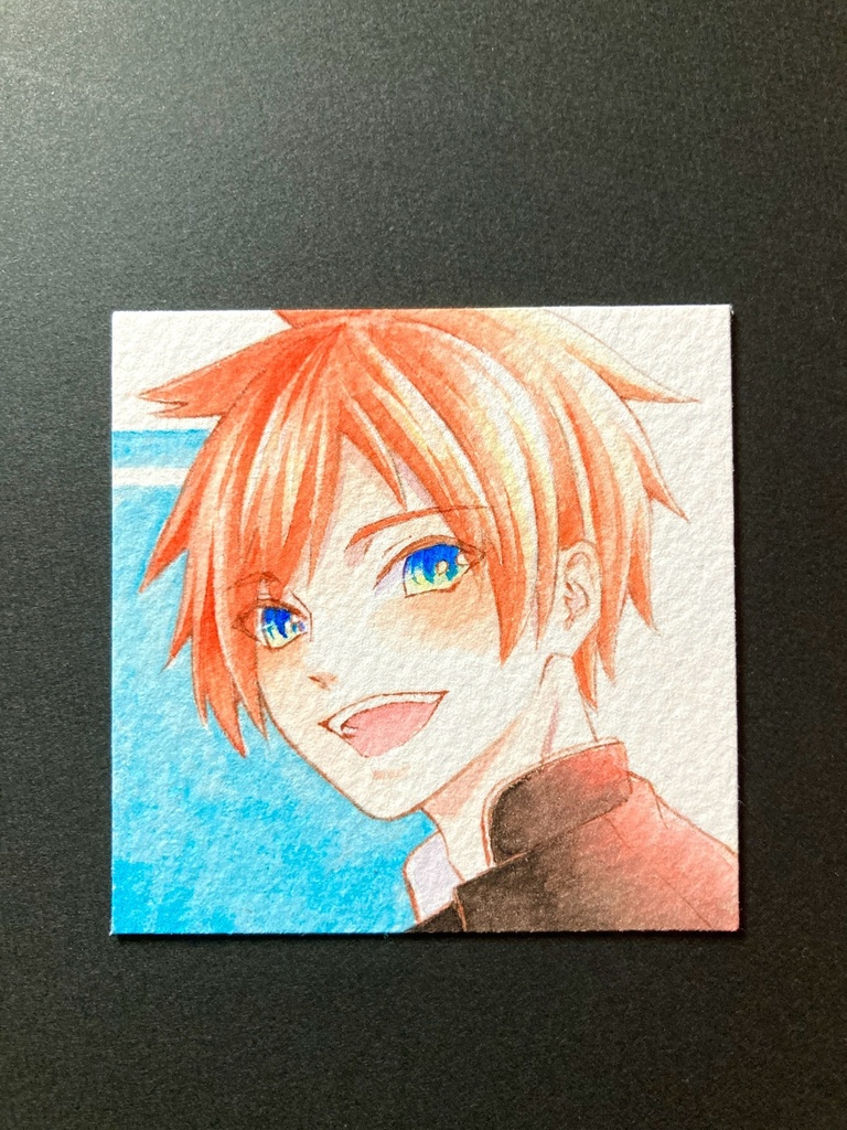 【5.5cm角】 カラーイラスト 原画 【水彩まとめ③】