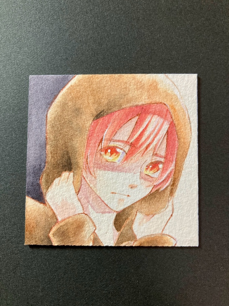 【5.5cm角】 カラーイラスト 原画 【水彩まとめ③】