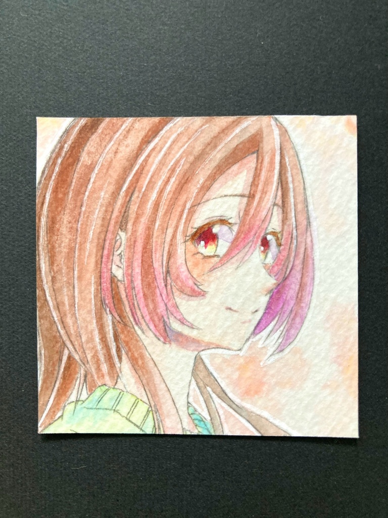 【5.5cm角】 カラーイラスト 原画 【水彩まとめ③】