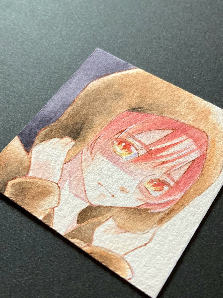 【5.5cm角】 カラーイラスト 原画 【水彩まとめ③】