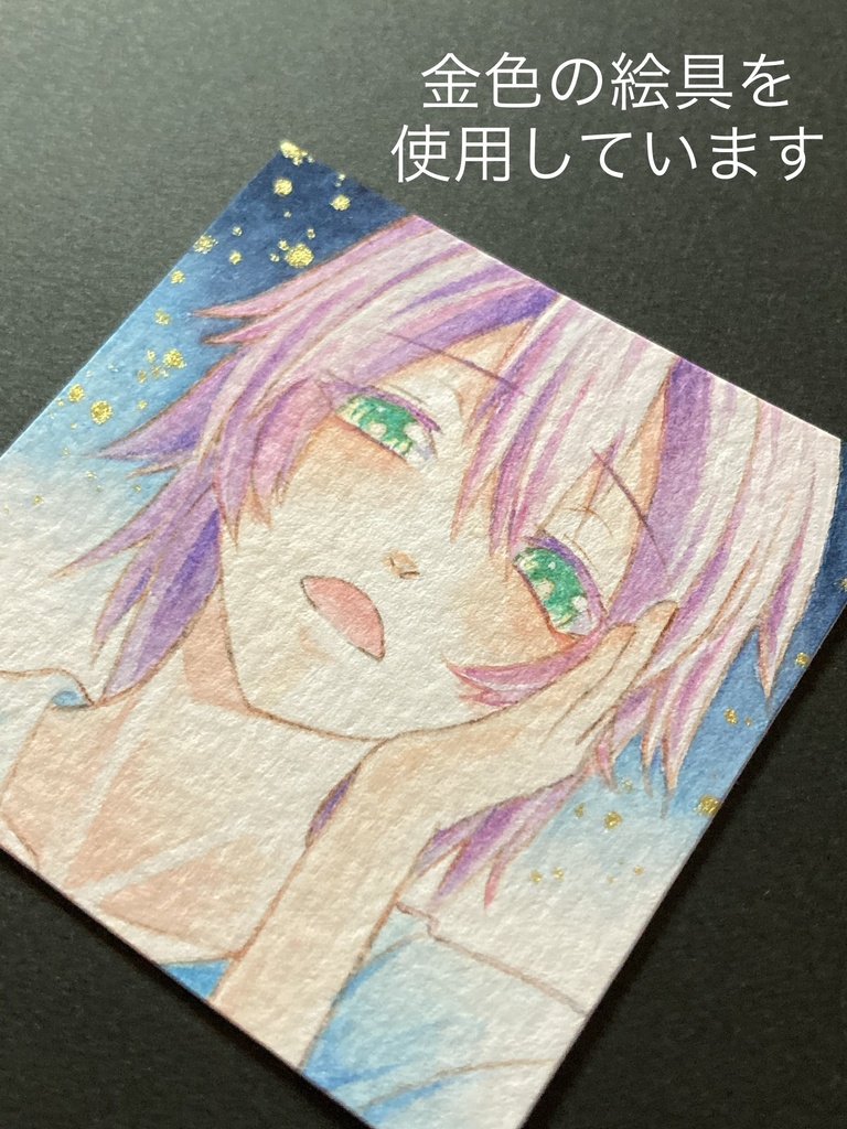 【5.5cm角】 カラーイラスト 原画 【水彩まとめ③】