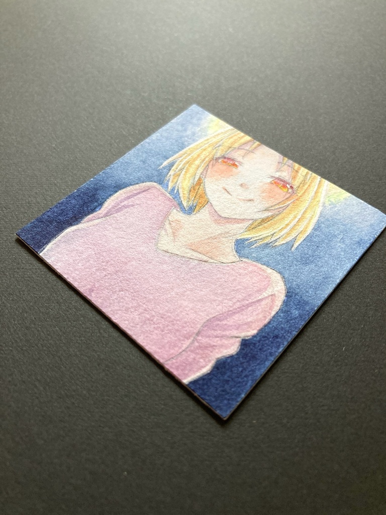 【5.5cm角】 カラーイラスト 原画 【水彩まとめ③】