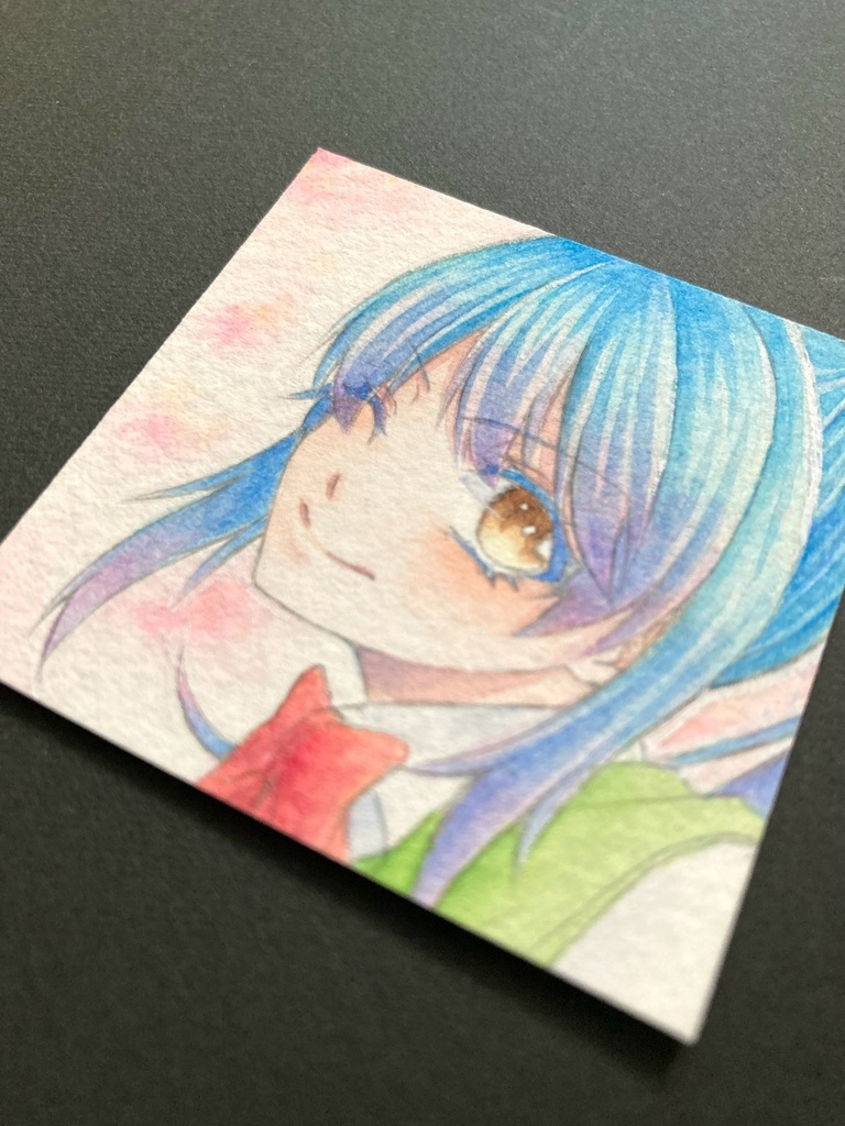 【5.5cm角】 カラーイラスト 原画 【水彩まとめ③】