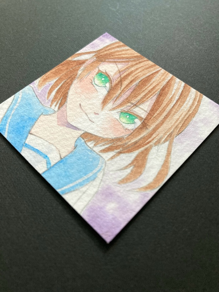 【5.5cm角】 カラーイラスト 原画 【水彩まとめ③】