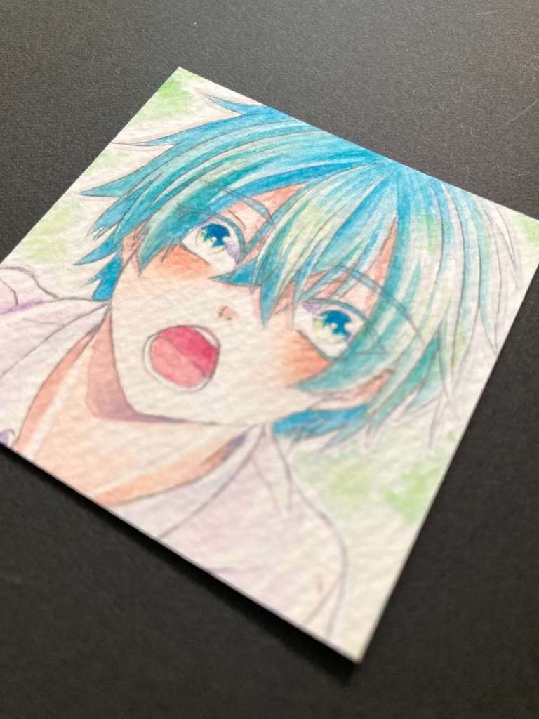 【5.5cm角】 カラーイラスト 原画 【水彩まとめ③】