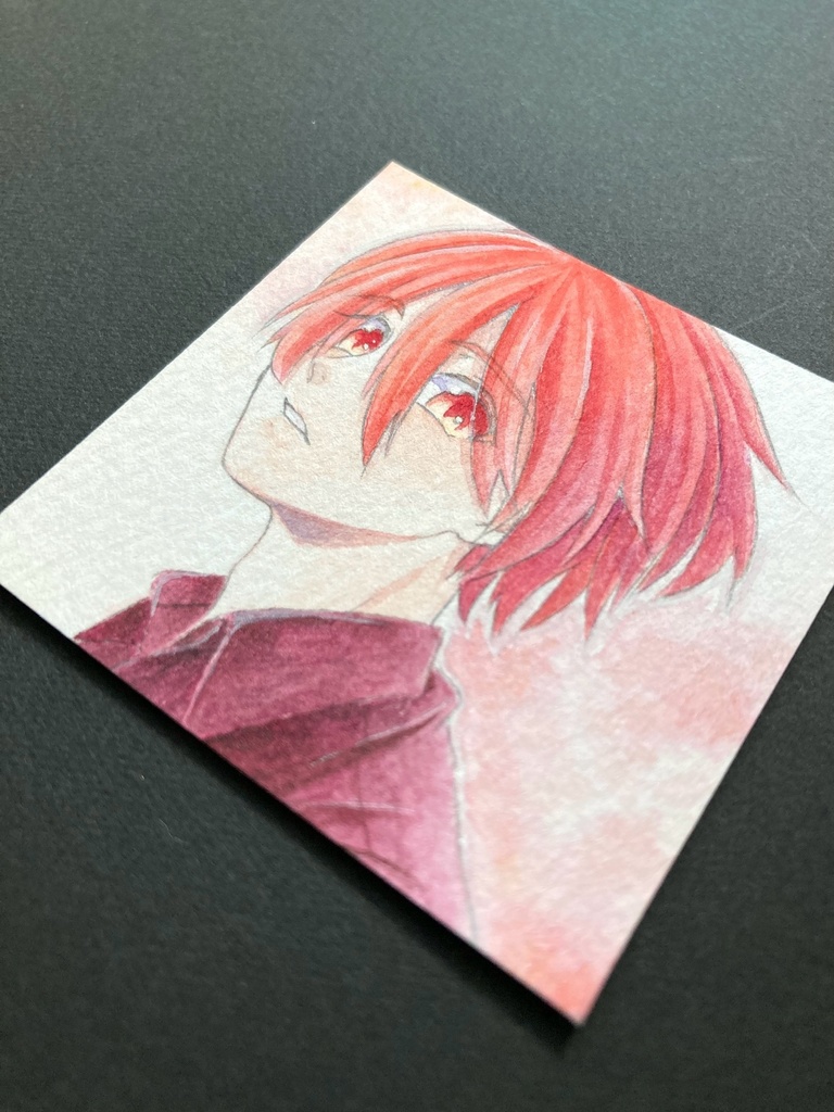 【5.5cm角】 カラーイラスト 原画 【水彩まとめ③】