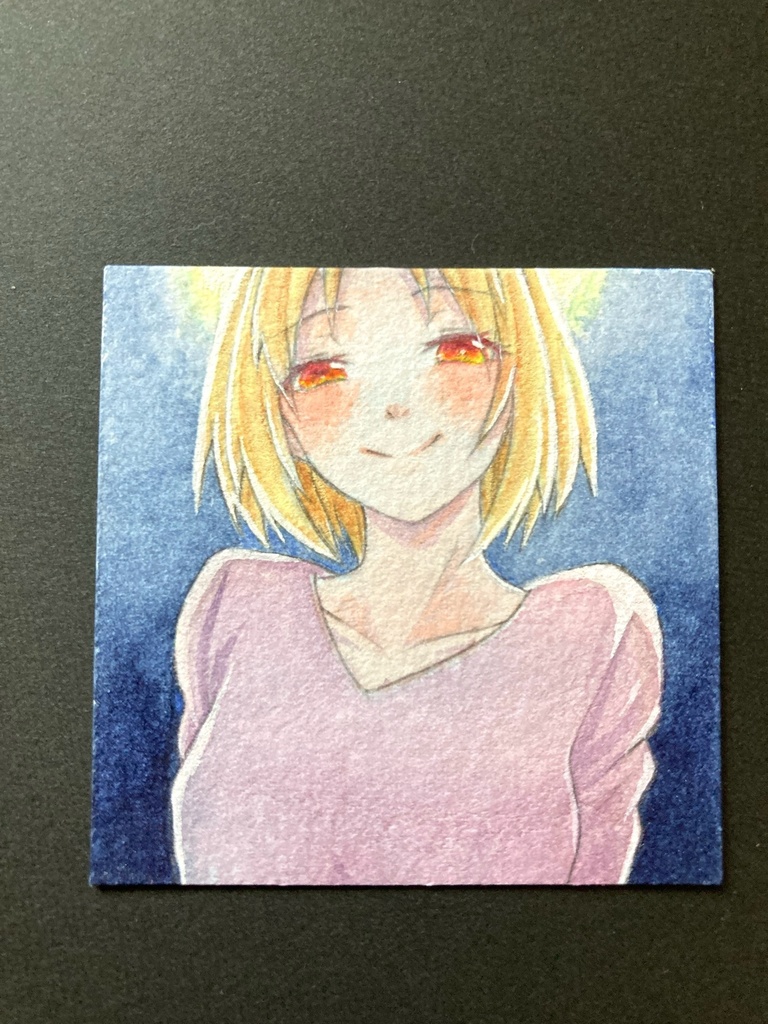 【5.5cm角】 カラーイラスト 原画 【水彩まとめ③】