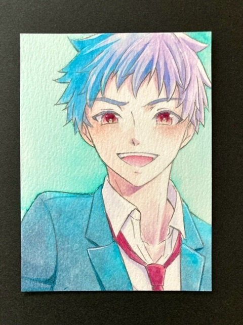 【7.5×5.5cm】 カラーイラスト 原画【カラーインク②】