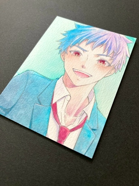 【7.5×5.5cm】 カラーイラスト 原画【カラーインク②】