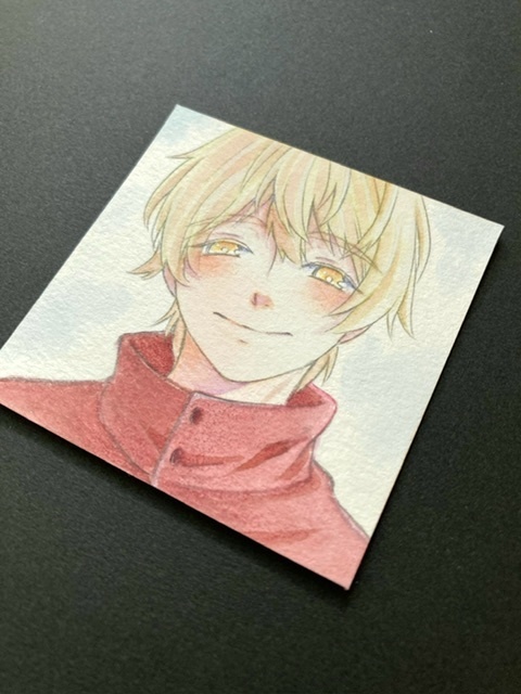 【5.5cm角】カラーイラスト 原画 【カラーインク③】