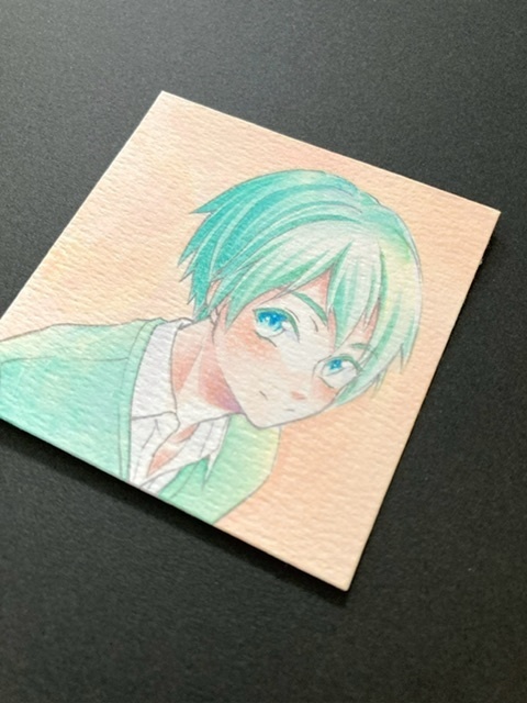 【5.5cm角】カラーイラスト 原画 【カラーインク③】