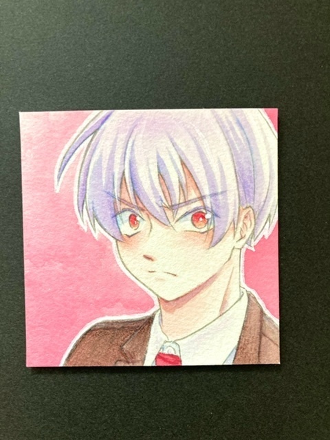 【5.5cm角】カラーイラスト 原画 【カラーインク③】