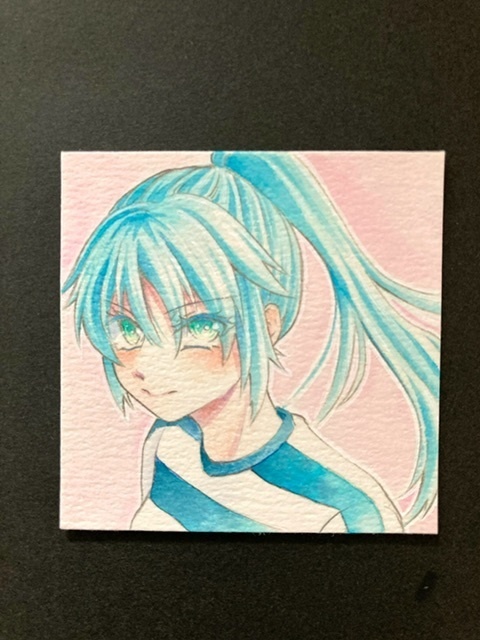 【5.5cm角】カラーイラスト 原画 【カラーインク③】