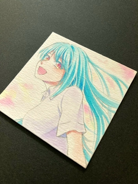 【5.5cm角】カラーイラスト 原画 【カラーインク③】