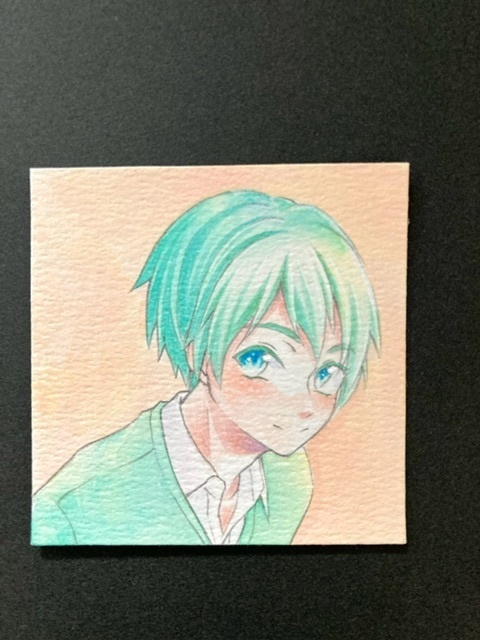 【5.5cm角】カラーイラスト 原画 【カラーインク③】