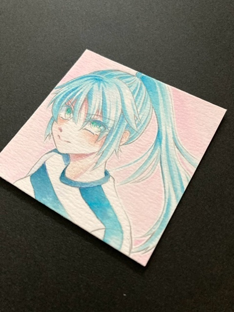 【5.5cm角】カラーイラスト 原画 【カラーインク③】