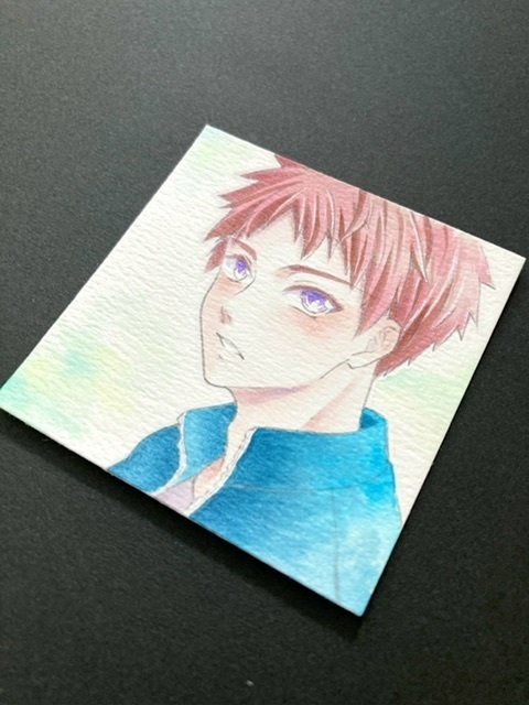 【5.5cm角】カラーイラスト 原画 【カラーインク③】