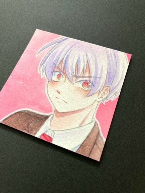 【5.5cm角】カラーイラスト 原画 【カラーインク③】