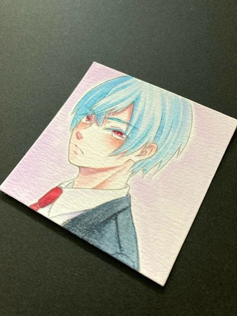 【5.5cm角】カラーイラスト 原画 【カラーインク③】