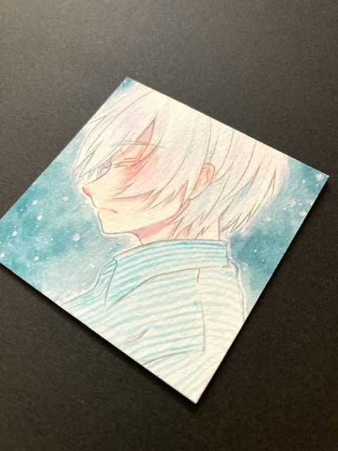 【5.5cm角】カラーイラスト 原画 【カラーインク③】