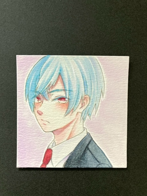 【5.5cm角】カラーイラスト 原画 【カラーインク③】