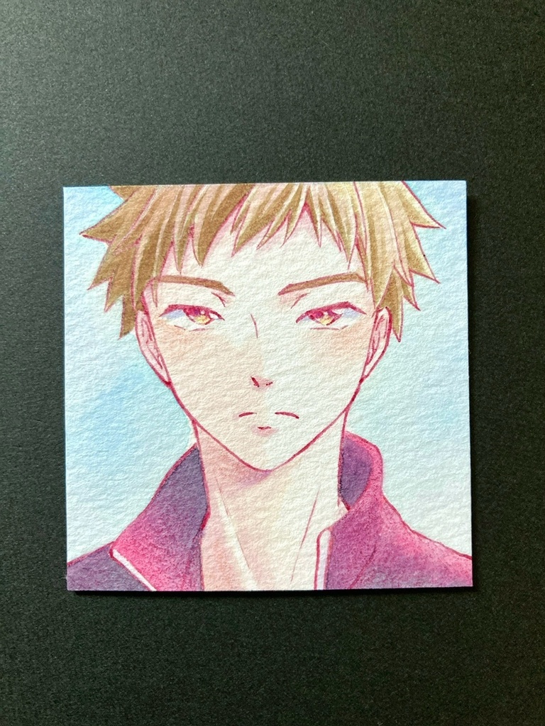 【5.5cm角】カラーイラスト 原画 【カラーインク④】