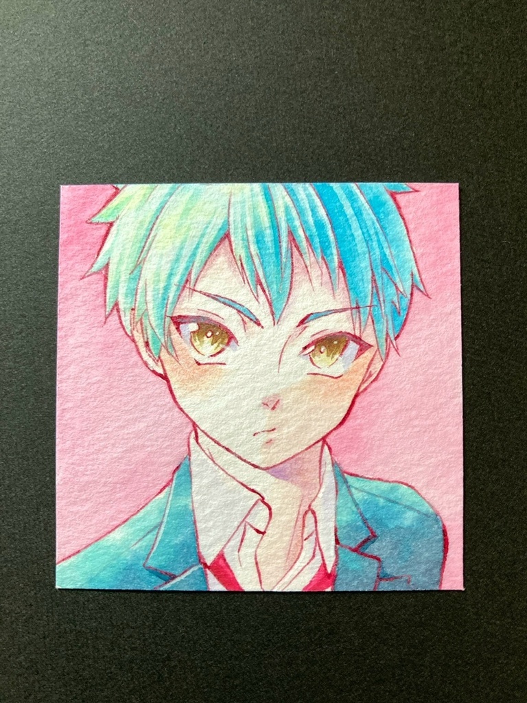 【5.5cm角】カラーイラスト 原画 【カラーインク④】