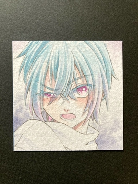 【5.5cm角】カラーイラスト 原画 【透明水彩④】