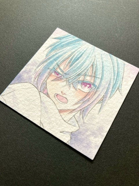 【5.5cm角】カラーイラスト 原画 【透明水彩④】